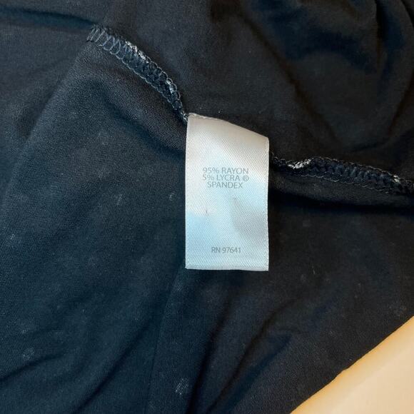 Jjill Wearever Collection Off Shoulder Dot Blouse Black White Size Medium Petite - Picture 4 of 7